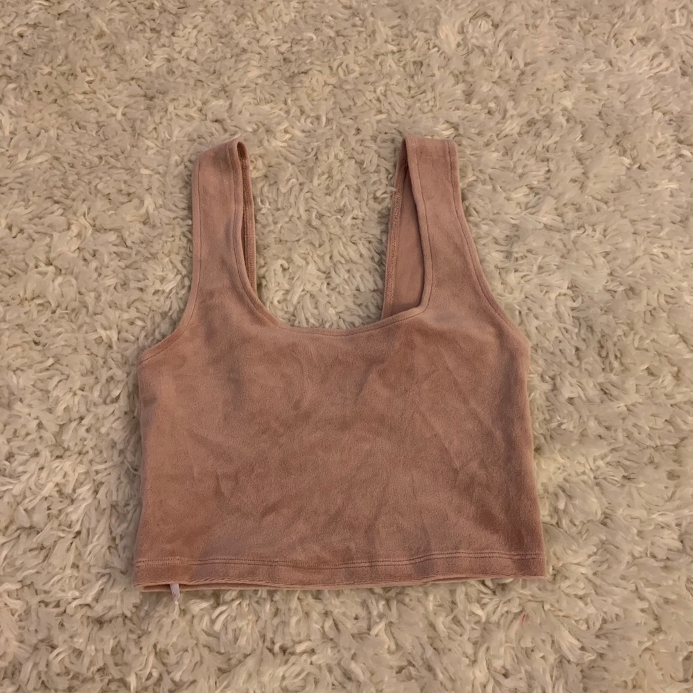Colsie pink velvet tank top